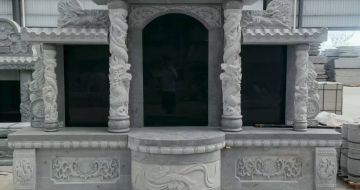 遂宁 芝麻灰高档墓碑，土墓，可定制