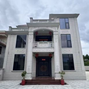 遂宁 芝麻白石材别墅干挂案例展示