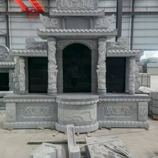 遂宁 芝麻灰高档墓碑，土墓，可定制