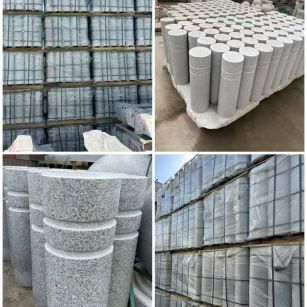 遂宁 芝麻白花岗岩挡车柱、隔离柱多少钱