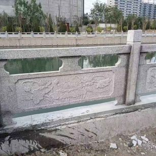 遂宁 芙蓉白大花桥梁、河道，石材栏杆、围栏、护栏