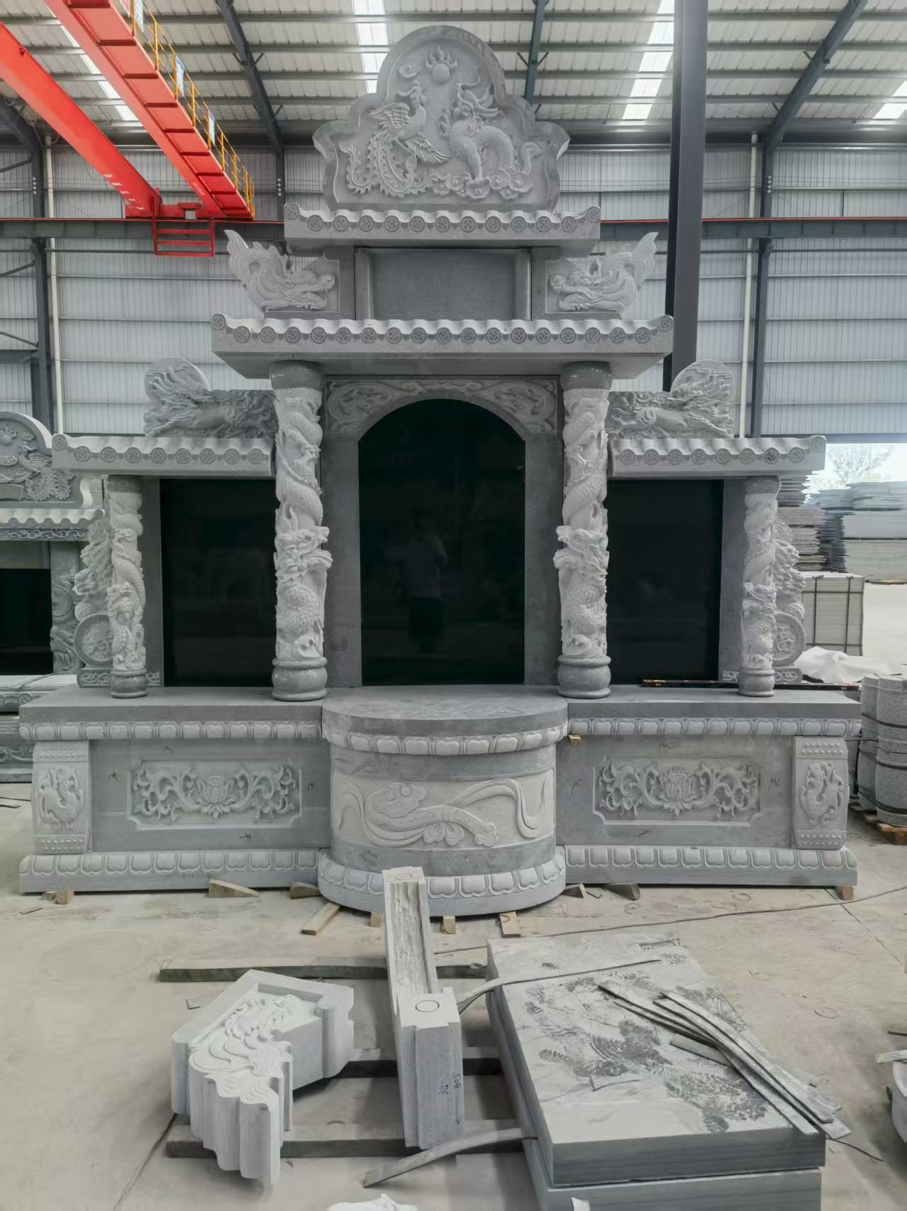 遂宁 芝麻灰高档墓碑，土墓，可定制