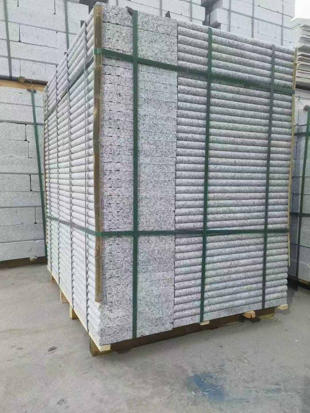 遂宁 芙蓉白3公分厚磨圆边、拉槽，楼梯踏步