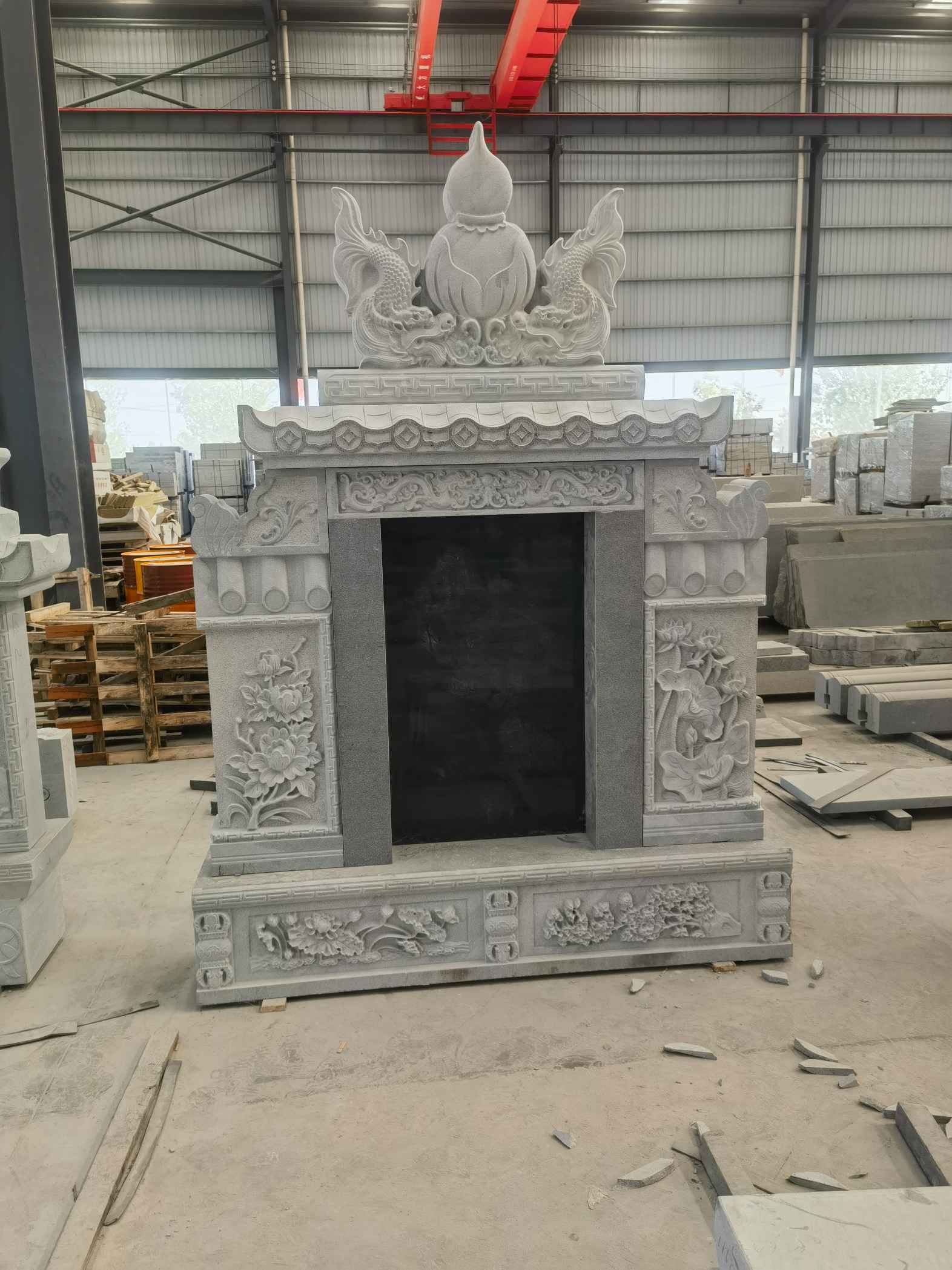 遂宁 芝麻灰高档墓碑、土墓，一套也支持定做