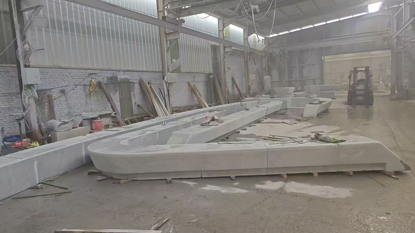 遂宁 花岗岩整石坐凳拼装