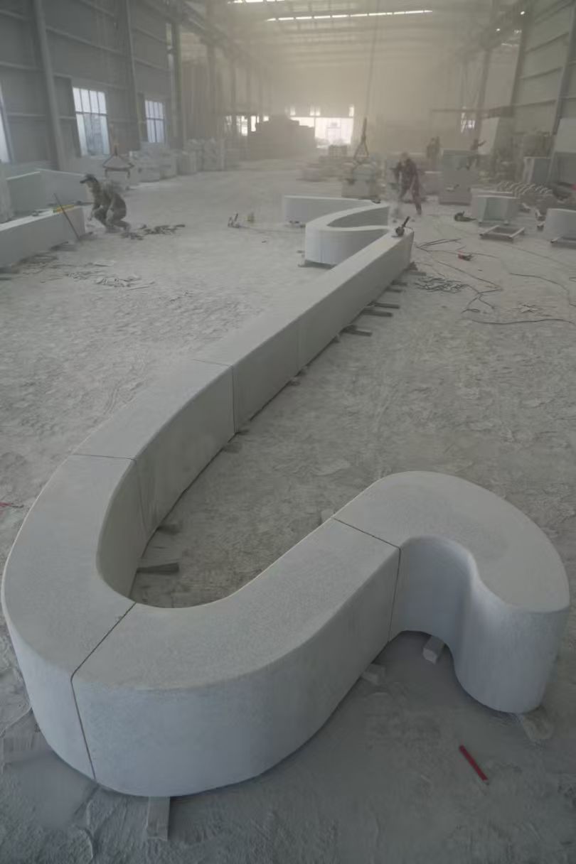 遂宁 花岗岩整石坐凳拼装